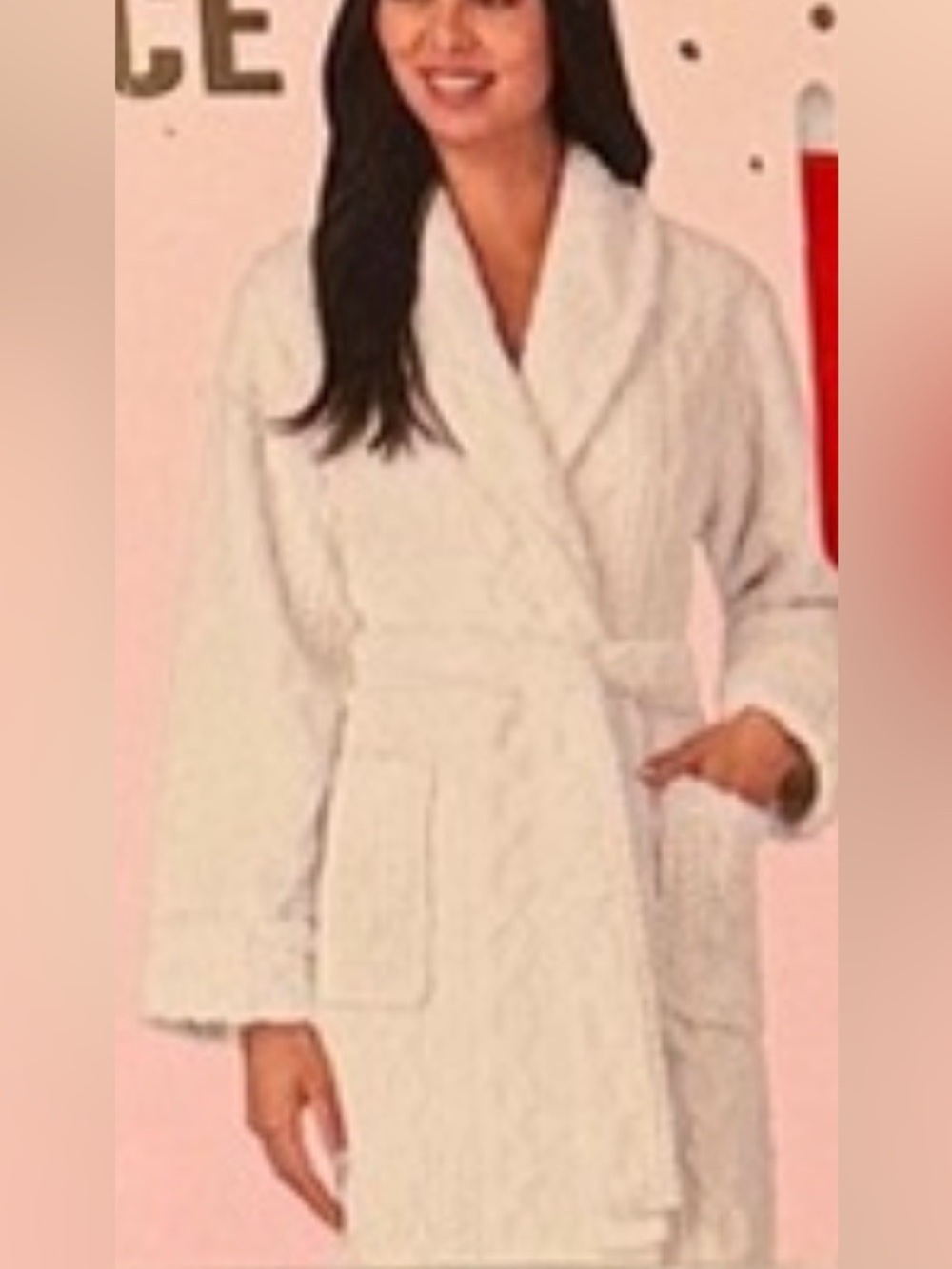 Room Service Plush White Robe Women’s medium NWT